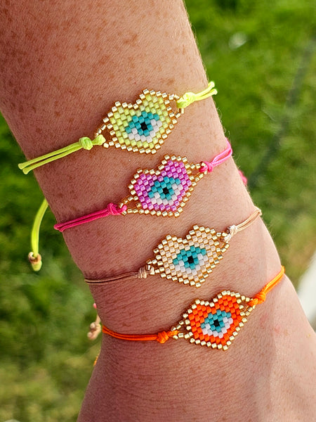 18k real gold plated heart miyuki bracelets – Ivonne's