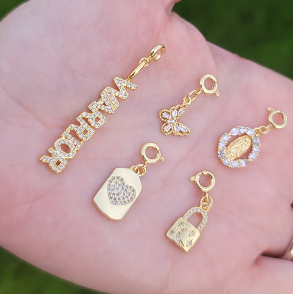18k real gold plated and CZ pendants