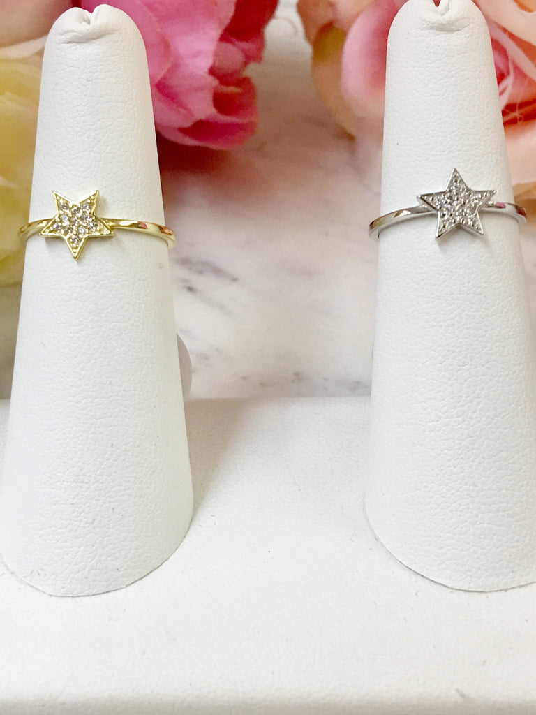 .925 Sterling Silver Star Ring