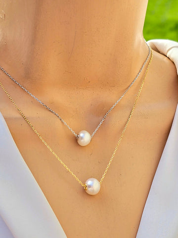 .925 sterling silver pearl necklaces