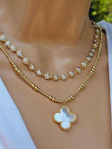 18k real gold plated pearl necklaces