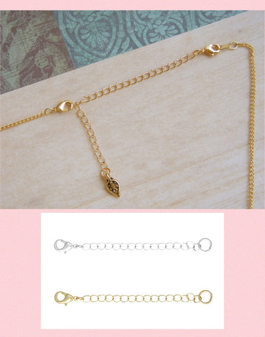 18k real gold plated 2in necklace extension and 15mm lobster clasp
