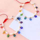 18k gold plated multicolor evil eyes bracelets