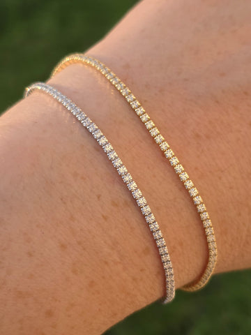 .925 Sterling silver tennis CZ bracelet