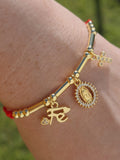 18k gold plated Fe and Lady of Guadalupe bracelets