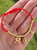 18k gold plated Fe and Lady of Guadalupe bracelets