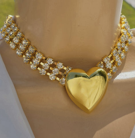18k gold plated heart necklaces