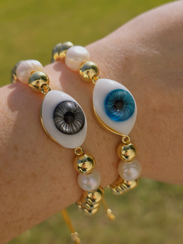 18k gold plated evil eye bracelets