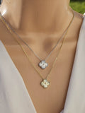 .925 Sterling silver clover necklace