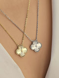 .925 Sterling silver clover necklace