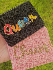 Fashion seed beads coin purse