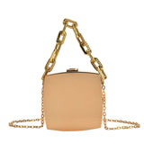 Fashion metalic color square handbag