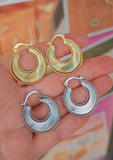 18k real gold plated hoop earrings