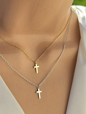 .925 Sterling silver cross necklace