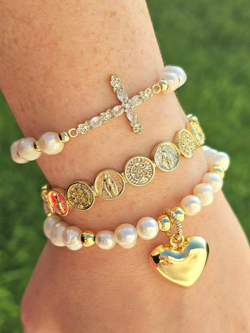 18k gold plated religious bracelets
