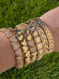 18k gold plated hearts, arrow and square bracelets