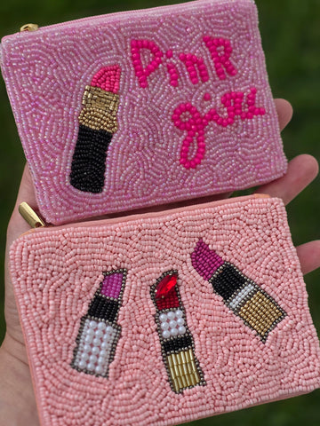 Fashion seed beads coin purse