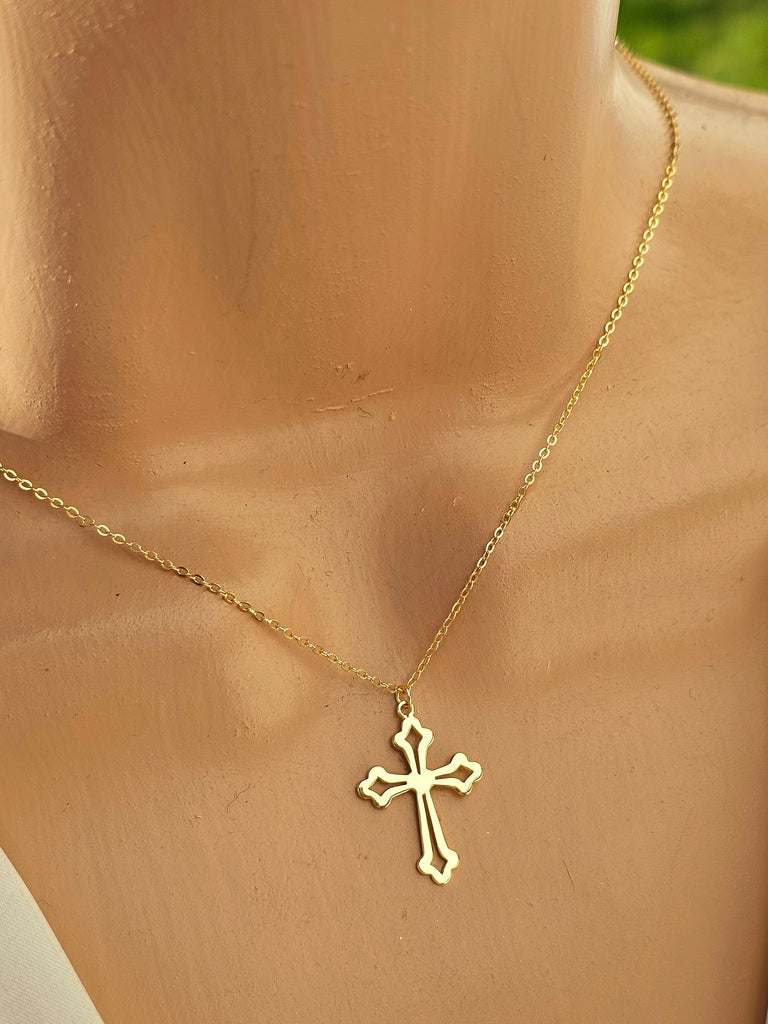 .925 Sterling silver cross necklace