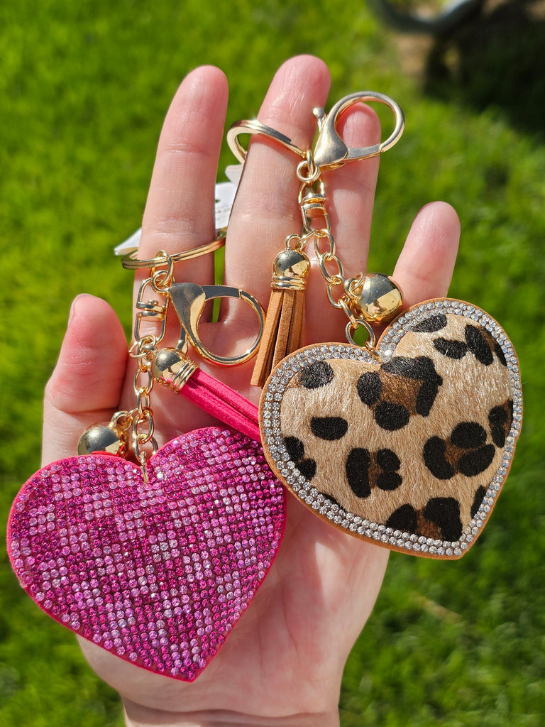 Fashion keychain with crystals