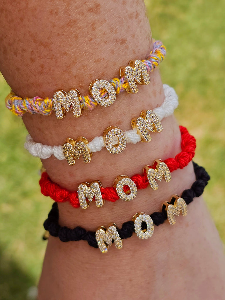 18k gold plated mom adjustable bracelets