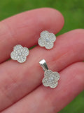 .925 Sterling silver CZ earrings and pendant Set