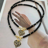 18k gold plated animal print necklaces