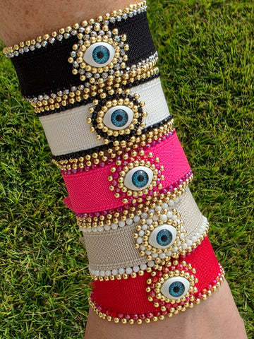 18k gold plated evil eye bracelets