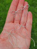 .925 Sterling silver handmade bow earrings