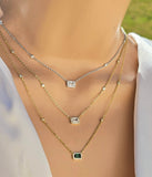.925 sterling silver cz necklaces
