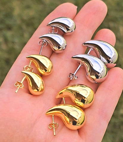 18k gold plated inspired drop earrings