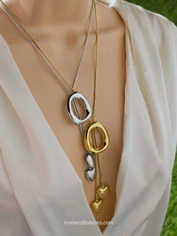 Stainless steel heart minimalist necklaces