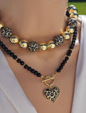 18k gold plated animal print necklaces