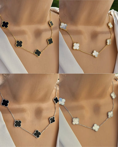 .925 Sterling silver clover necklace