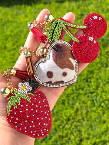 Fashion keychain with crystals
