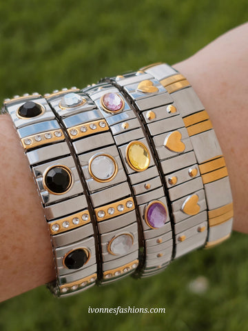 Stainless steel strech bracelets