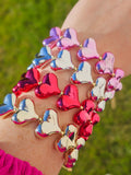 Fashion metallic chunky heart bracelet