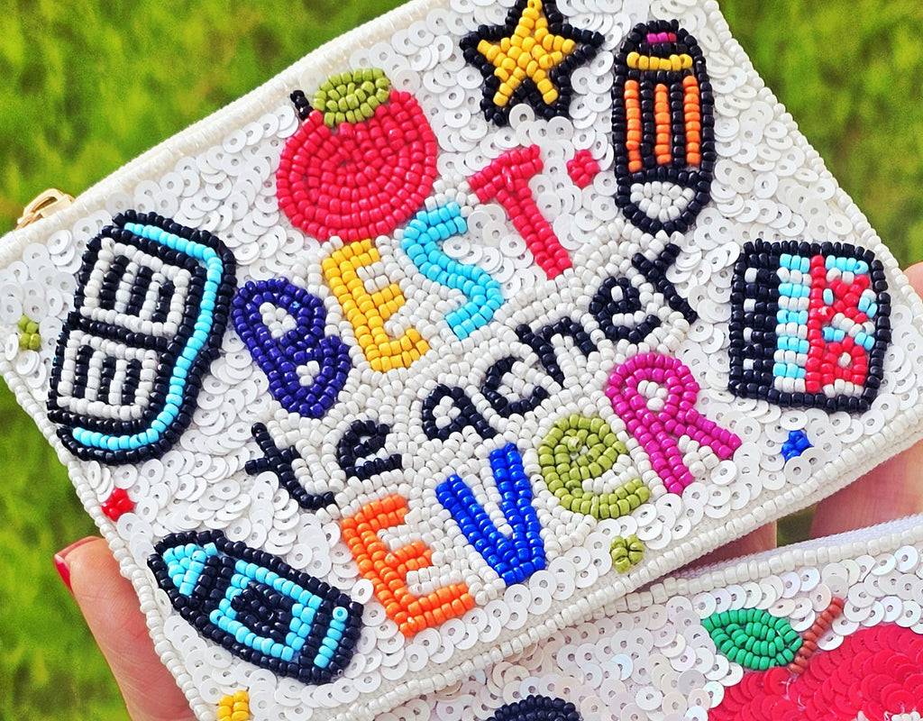 Fashion seed beads coin purse