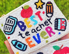 Fashion seed beads coin purse