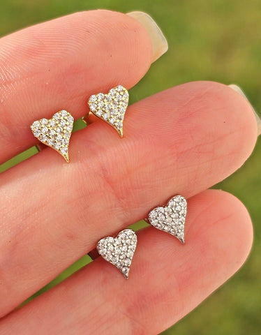 .925 Sterling silver heart earrings