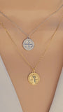 .925 Sterling silver San Benito medal necklaces