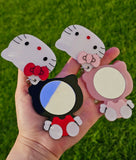 Fashion kitty keychain with mirror