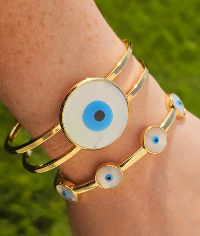 18k gold plated evil eye  bracelets