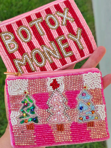 Fashion seed beads coin purse