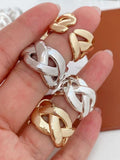 18k gold plated braided minimalist rings