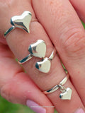 .925 sterling silver minimalist heart ring