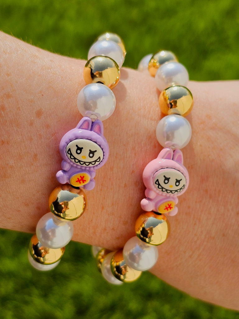 18k gold plated labubu bracelets