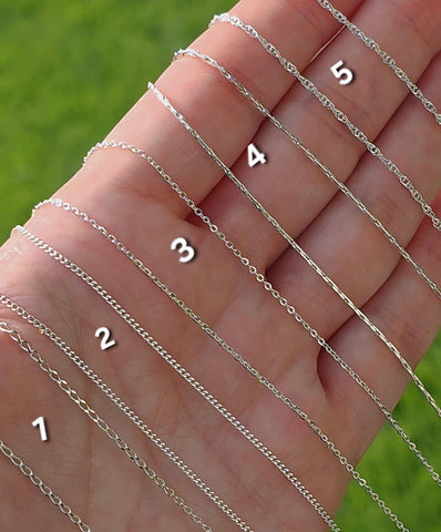 .925 Sterling silver chain necklaces
