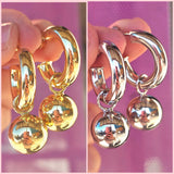 18k gold plated minimalist hoop earrings