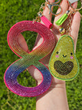 Fashion keychain with crystals