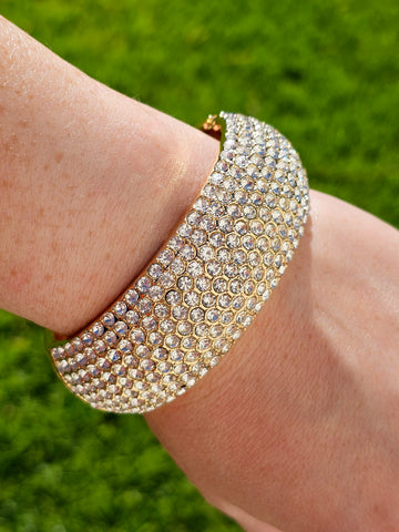 18k gold plated CZ bangle bracelets